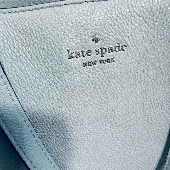 Kate Spade Jackson medium triple compartment satchel in powder blue - Picture 2 of 8